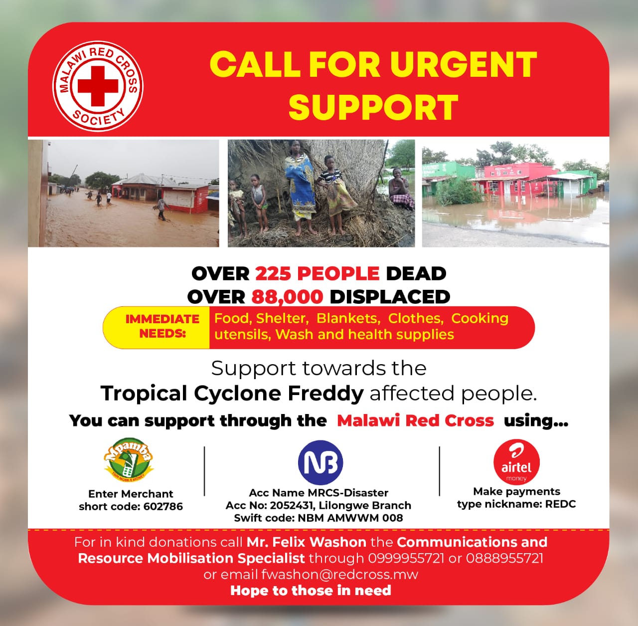 Support Malawi Red Cross
